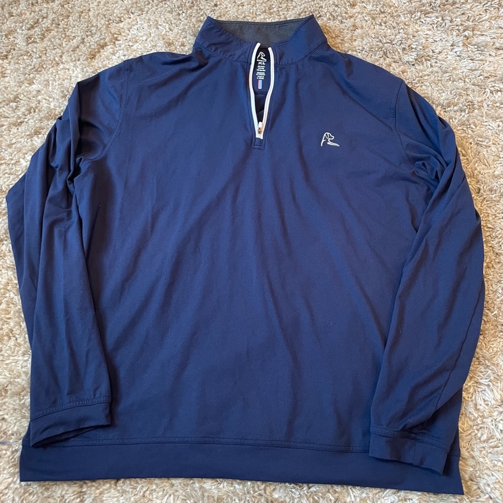 Men’s Rhoback Q-Zip 1/4 zip pullover blue Size XL golf performance